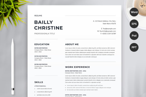 Download Clean Resume Template / CV - Resume template Collection