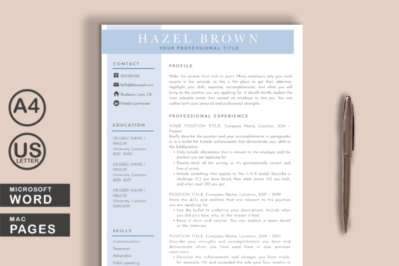 Download Modern Resume Template Word Pages - Resume template Collection